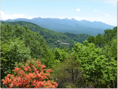 八子ケ峰トレッキングコースの眺望