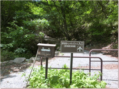 東急トレッキングコースの駐車場看板